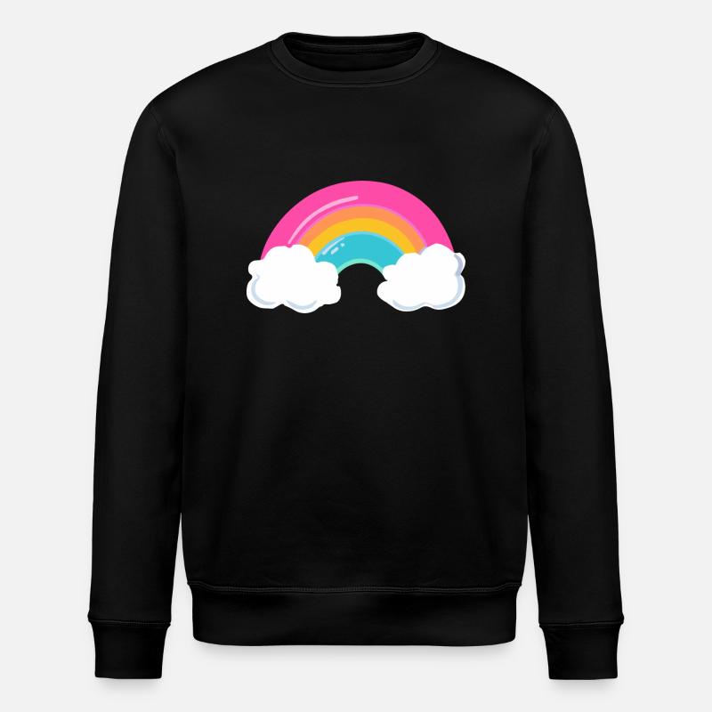 Mignon arc-en-ciel nuageux - Sweat bio ROLLER Stanley/Stella Unisexe - noir