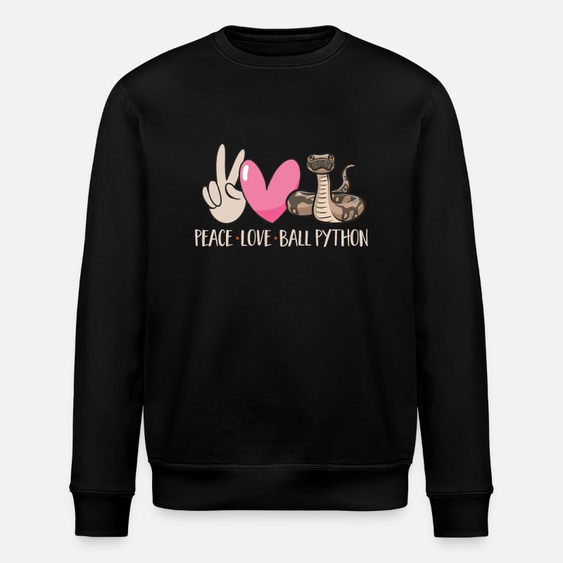 Ball Python Schlange Königspython - Stanley/Stella Unisex Bio-Sweatshirt ROLLER - Schwarz