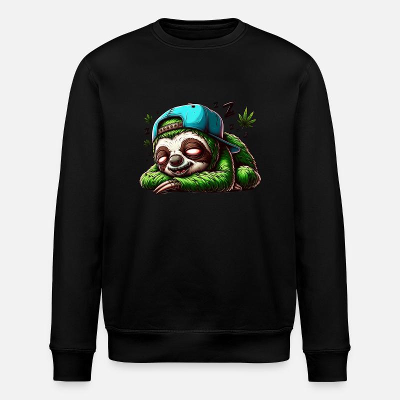 Chilling Zombie Faultier - Stanley/Stella Unisex Bio-Sweatshirt ROLLER - Schwarz