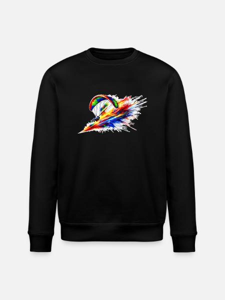 Paragleiter - Farbsplash - Stanley/Stella Unisex Bio-Sweatshirt ROLLER - Schwarz