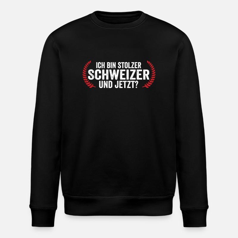 Schweizer Schweiz - Stanley/Stella Unisex Bio-Sweatshirt ROLLER - Schwarz