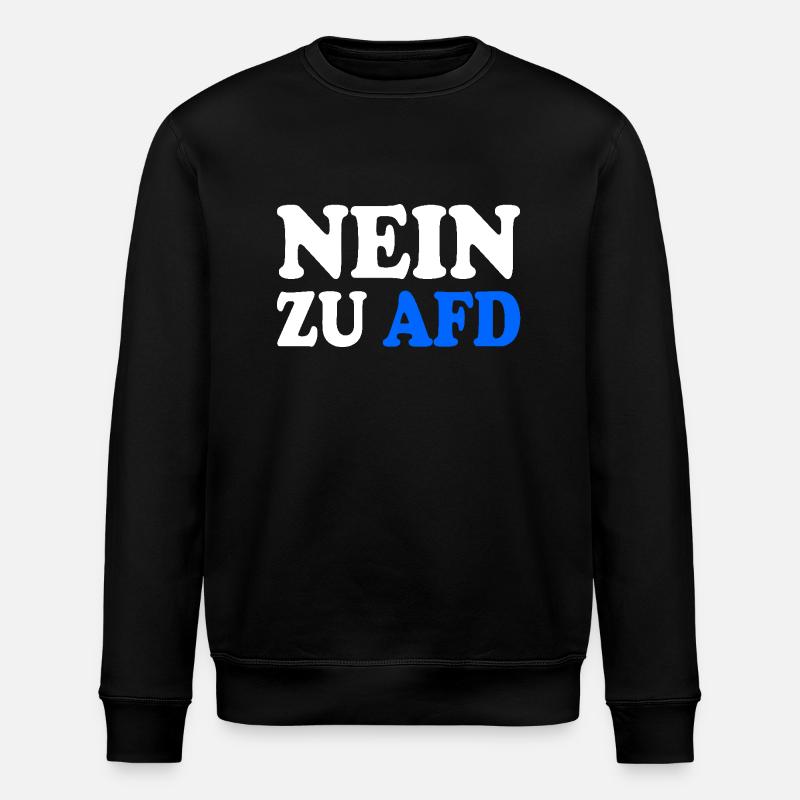No to afd - Stanley/Stella ROLLER Unisex Organic Sweatshirt - black