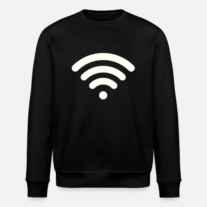 Wifi white - Stanley/Stella ROLLER Unisex Organic Sweatshirt - black