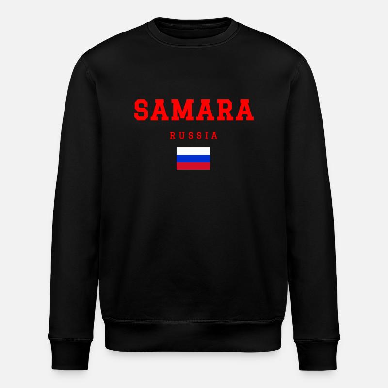 Samara, Russia - Stanley/Stella ROLLER Unisex Organic Sweatshirt - black