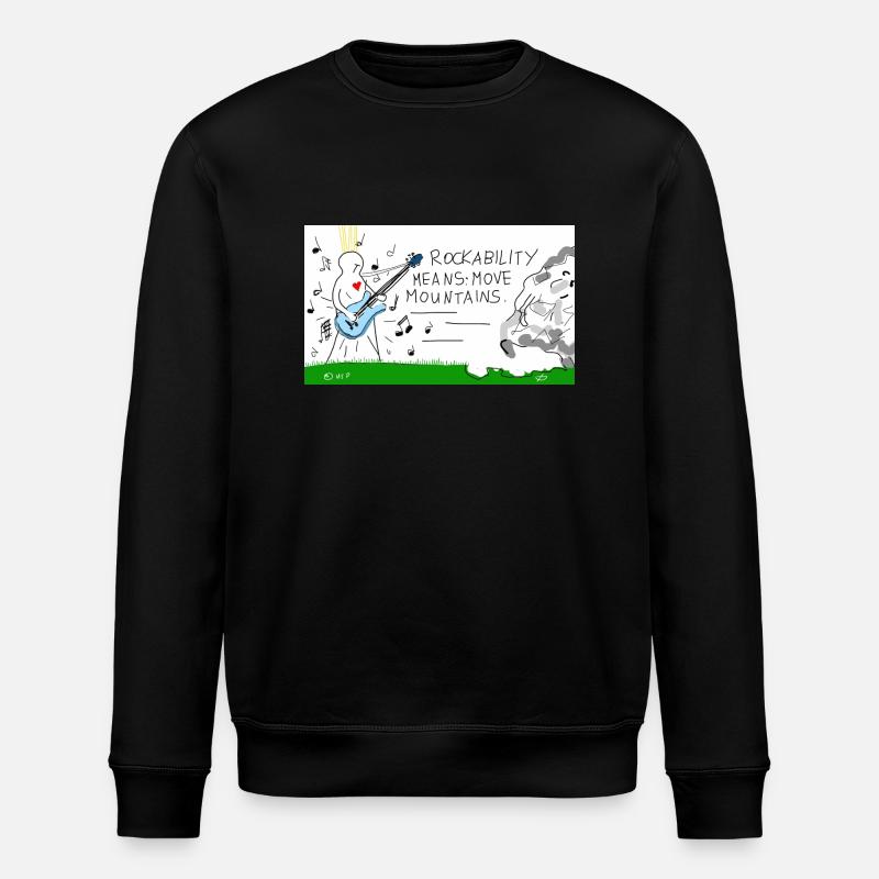 Rockability means move mountains. - Stanley/Stella ROLLER Unisex Organic Sweatshirt - black