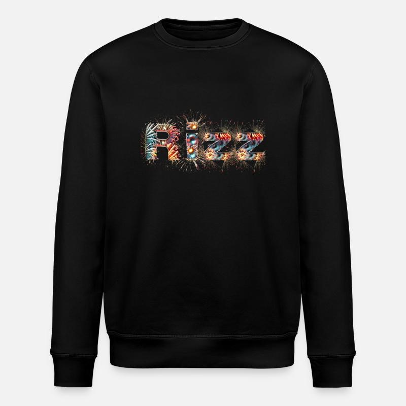 Rizz - Feuerwerk - Stanley/Stella Unisex Bio-Sweatshirt ROLLER - Schwarz