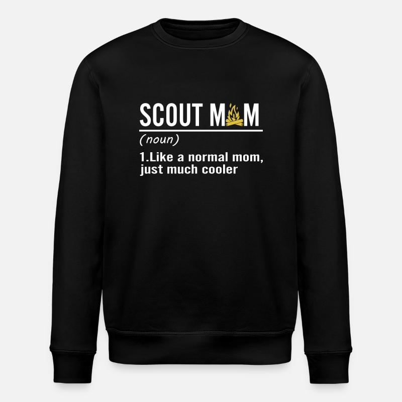 Scouting Funny Scout Mom Definition - Stanley/Stella ROLLER Unisex Organic Sweatshirt - black
