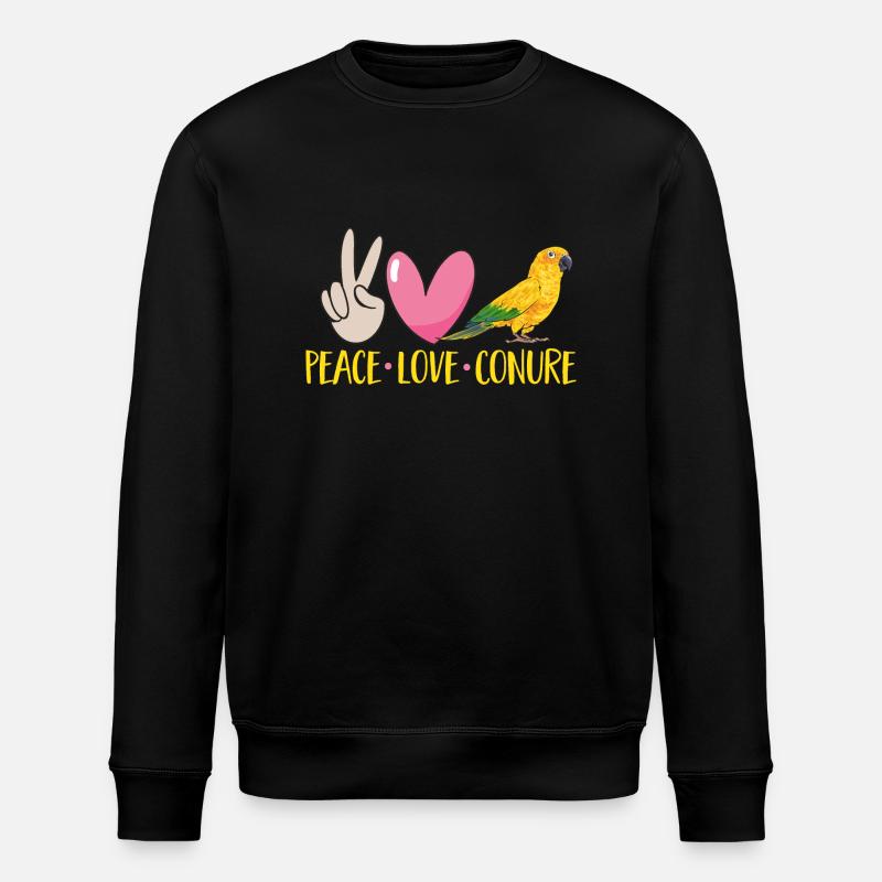 Parakeet, Parrot, Parakeet, Bird - Stanley/Stella ROLLER Unisex Organic Sweatshirt - black