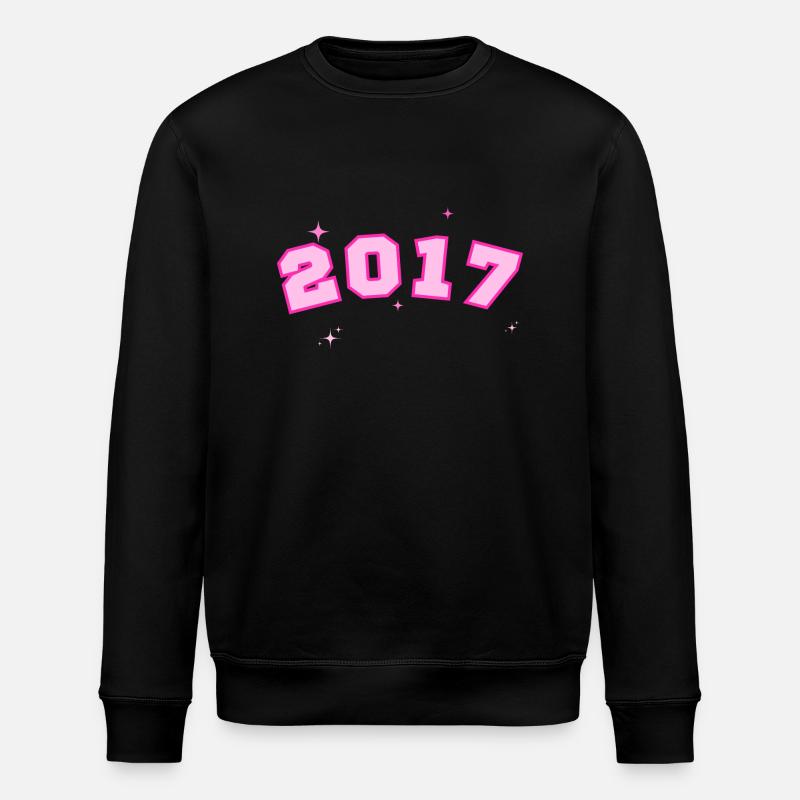 2017 Pink Star - Stanley/Stella ROLLER Unisex Organic Sweatshirt - black