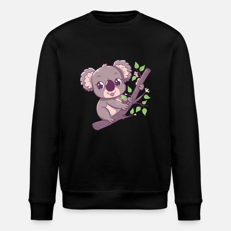 Koala heureux ours koala - Sweat bio ROLLER Stanley/Stella Unisexe - noir