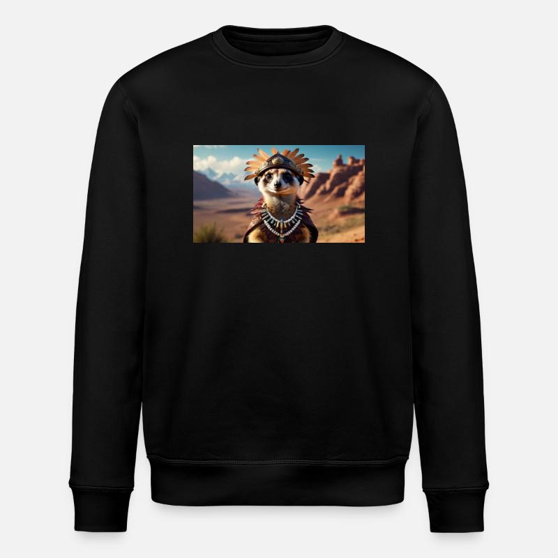 Suricate indien - Sweat bio ROLLER Stanley/Stella Unisexe - noir