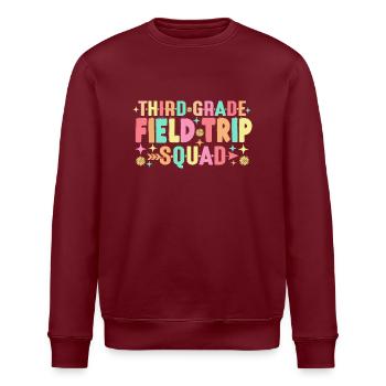 Lehrerschüler 3. dritte Klasse Exkursionstruppe - Stanley/Stella Unisex Bio-Sweatshirt ROLLER - Burgunderrot - Vorne - Nik (191cm)