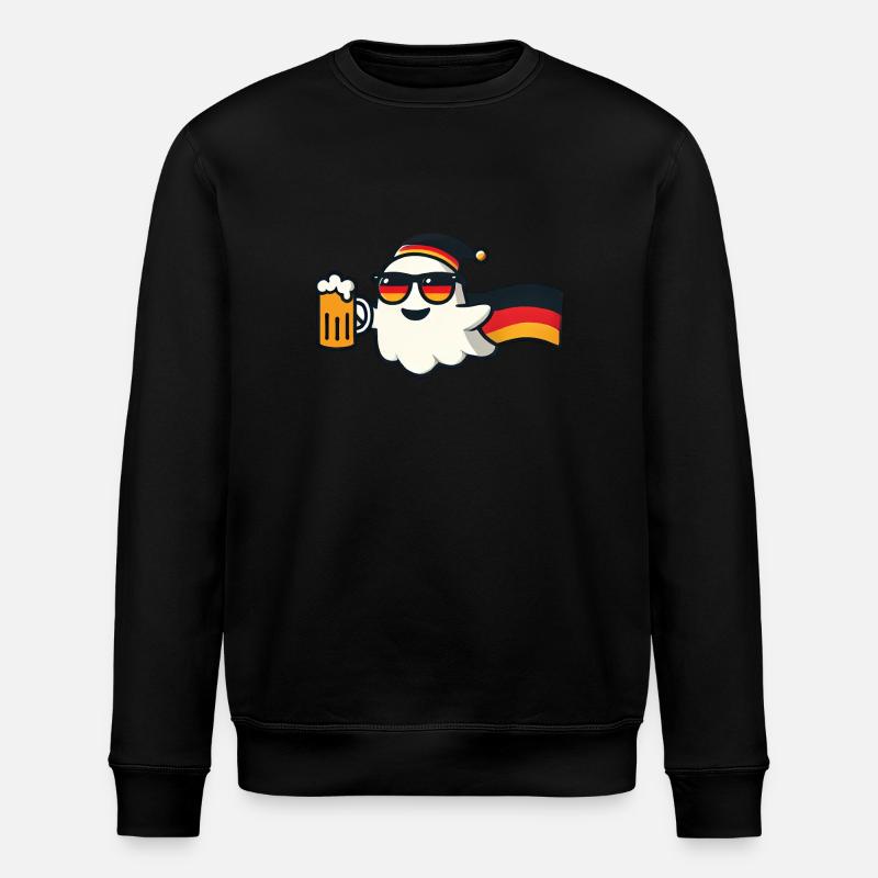Boo Geist Beer EN - Stanley/Stella ROLLER Unisex Organic Sweatshirt - black