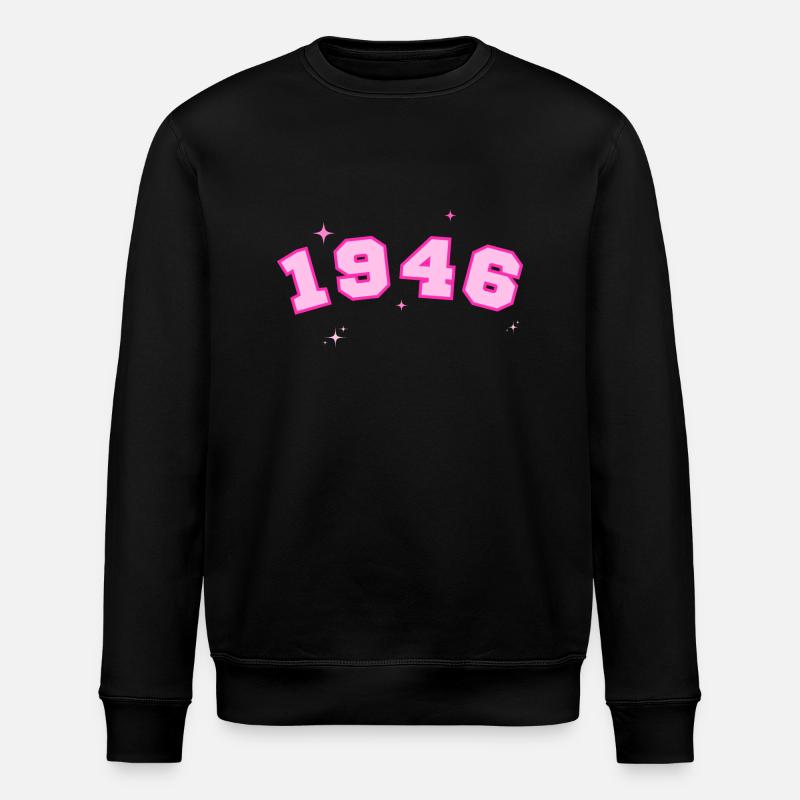 1946 Rose Star - Stanley/Stella ROLLER Unisex Organic Sweatshirt - black