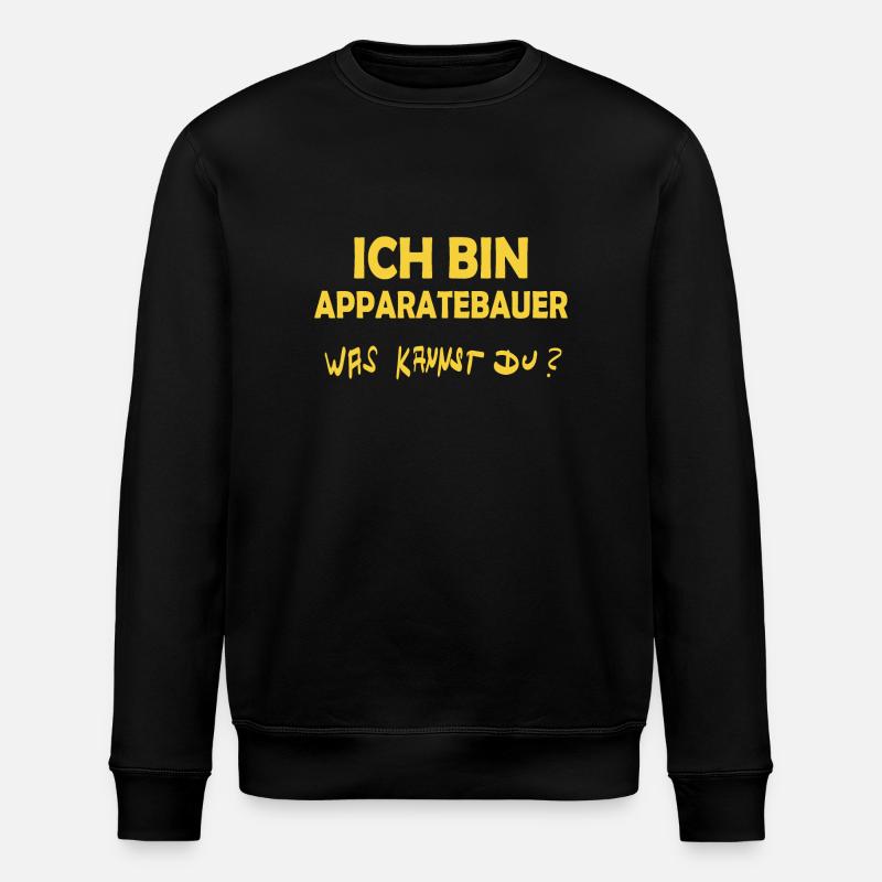 Apparatebauer als Beruf - Stanley/Stella Unisex Bio-Sweatshirt ROLLER - Schwarz