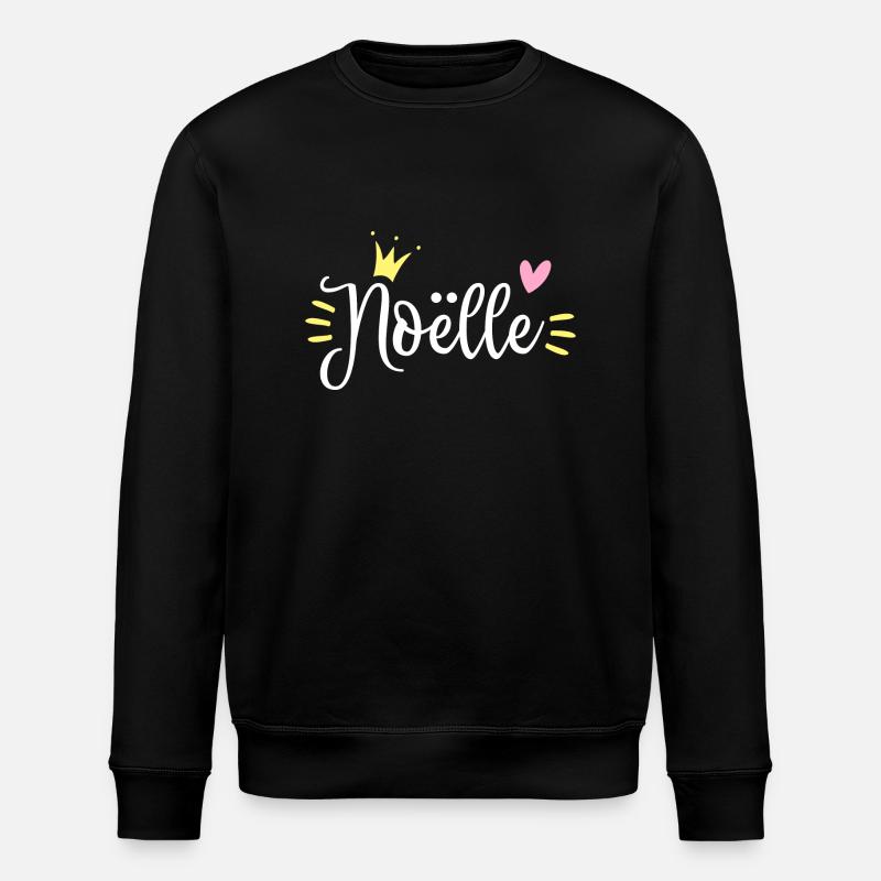 Noëlle Name Crown - Stanley/Stella ROLLER Unisex Organic Sweatshirt - black
