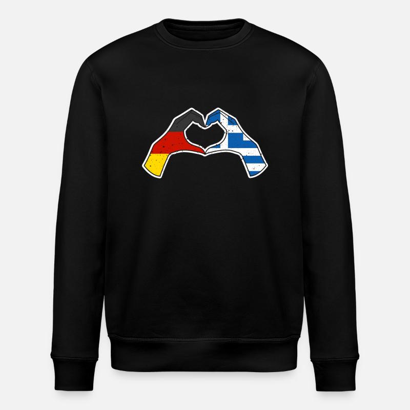 Greeks Germany Greece - Stanley/Stella ROLLER Unisex Organic Sweatshirt - black