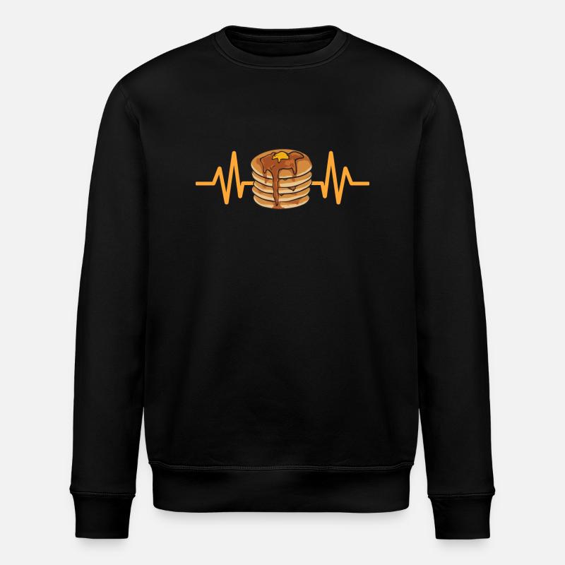 Pancake Frühstück Pfannkuchen - Stanley/Stella Unisex Bio-Sweatshirt ROLLER - Schwarz