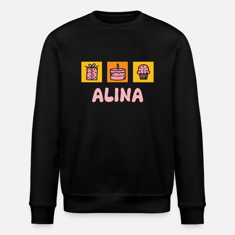 Alina as a first name - Stanley/Stella ROLLER Unisex Organic Sweatshirt - black