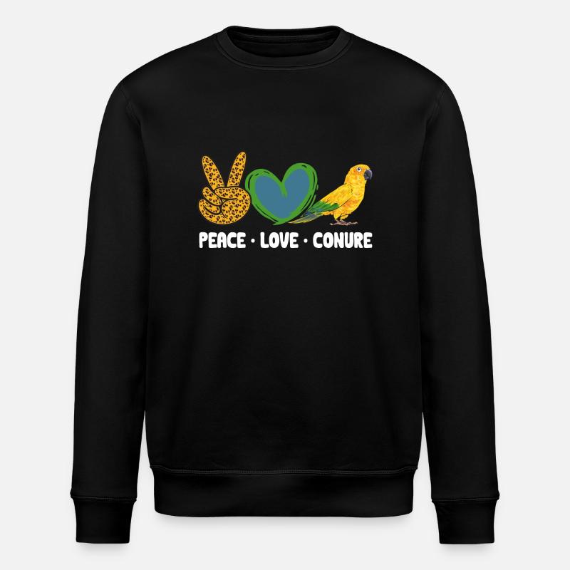 Parakeet Parrot Parakeet Bird - Stanley/Stella ROLLER Unisex Organic Sweatshirt - black