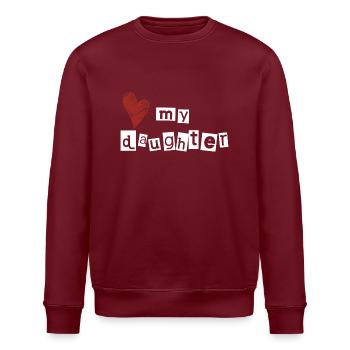 Love my daughter - Stanley/Stella Unisex Bio-Sweatshirt ROLLER - Burgunderrot - Vorne - Nik (191cm)