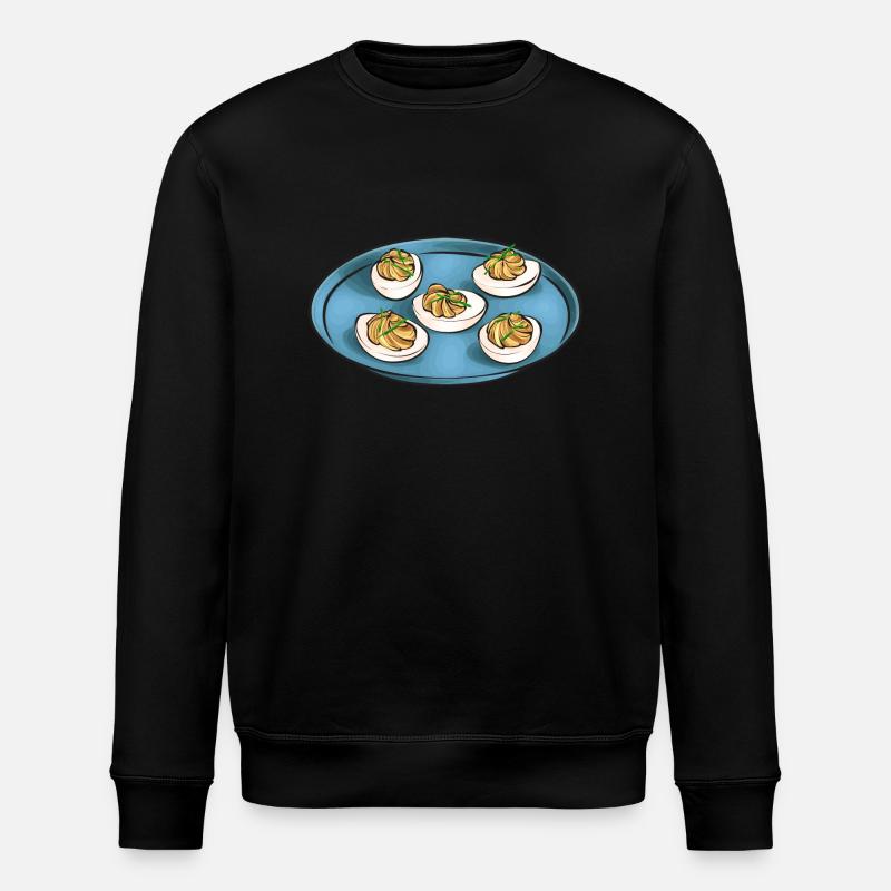 Stuffed Eggs Deviled Eggs - Stanley/Stella ROLLER Unisex Organic Sweatshirt - black