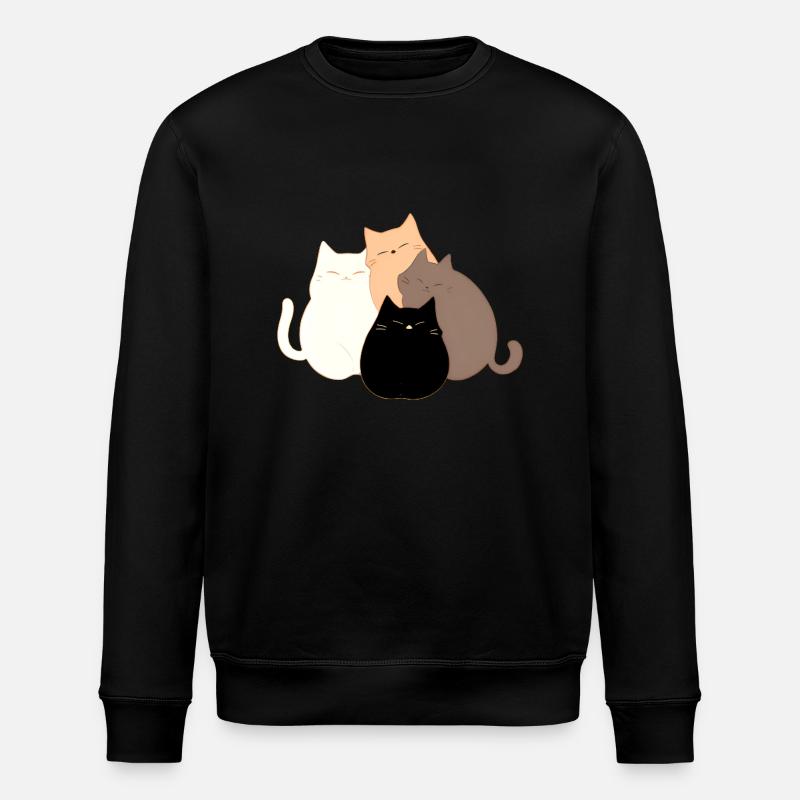 4 Cats - Stanley/Stella ROLLER Unisex Organic Sweatshirt - black