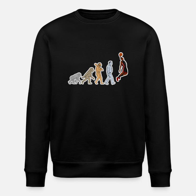 Evolution Basketball Player Grunge - Stanley/Stella ROLLER Unisex Organic Sweatshirt - black
