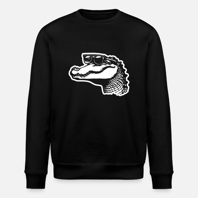 Crocodile Alligator - Stanley/Stella ROLLER Unisex Organic Sweatshirt - black