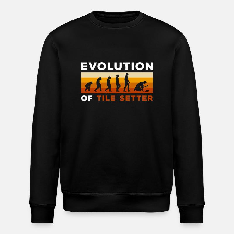 Handwerker Beruf Plattenleger Weiterbildung - Stanley/Stella Unisex Bio-Sweatshirt ROLLER - Schwarz