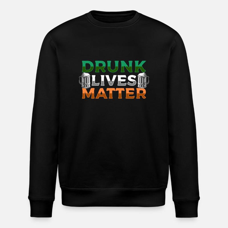 Irish Irish Holiday Beer - Stanley/Stella ROLLER Unisex Organic Sweatshirt - black