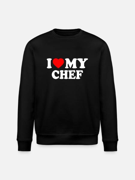 I love my chef - Stanley/Stella ROLLER Unisex Organic Sweatshirt - black