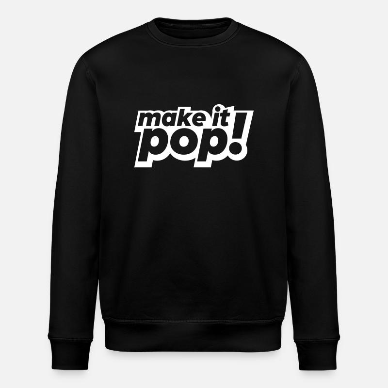 make it pop - Stanley/Stella ROLLER Unisex Organic Sweatshirt - black