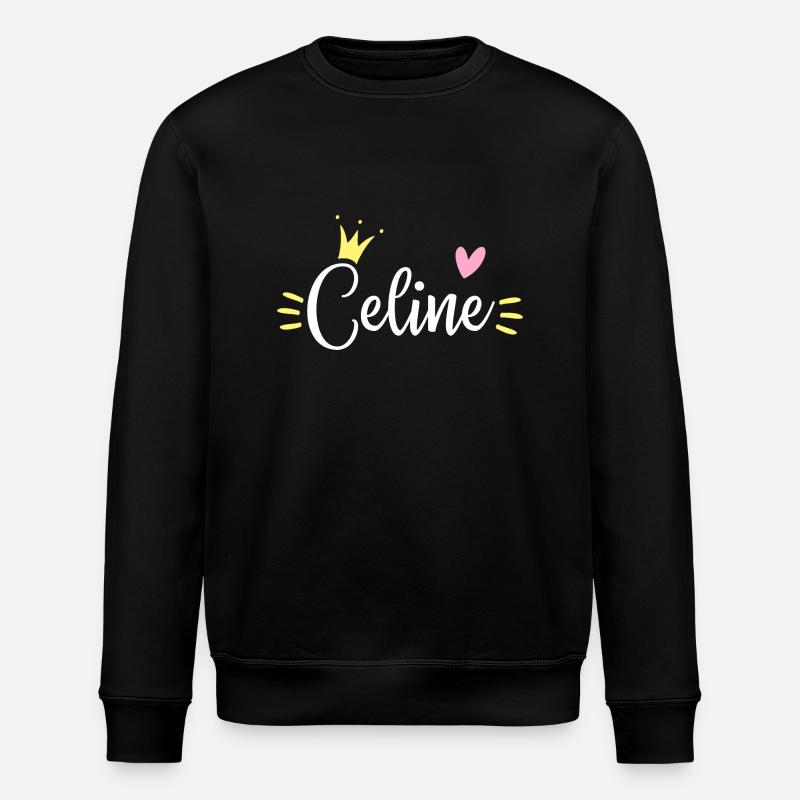 Celine Name Crown - Stanley/Stella ROLLER Unisex Organic Sweatshirt - black