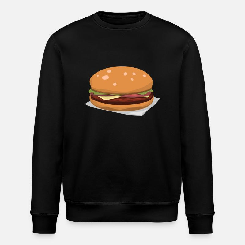 Leckerer Hamburger - Stanley/Stella ROLLER Unisex Organic Sweatshirt - black