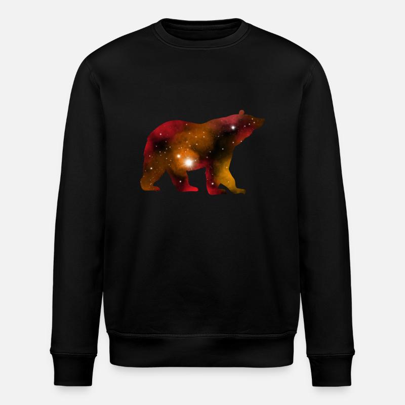 Galaxy Bear - Stanley/Stella ROLLER Unisex Organic Sweatshirt - black