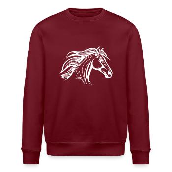 Cheval robuste à crinière étalon équestre - Sweat bio ROLLER Stanley/Stella Unisexe - bordeaux - Devant - Nik (191cm)