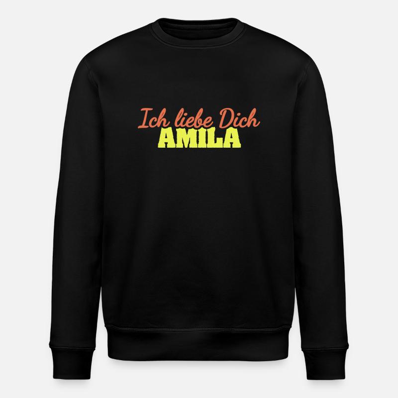 Amila as love - Stanley/Stella ROLLER Unisex Organic Sweatshirt - black