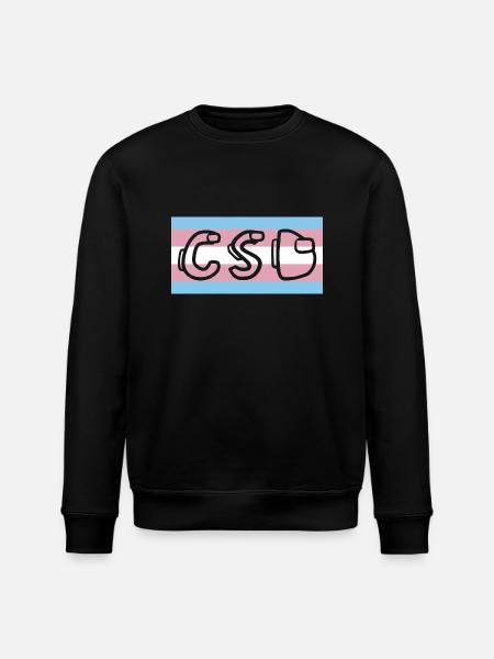 Trans Pride Flag CSD - Stanley/Stella ROLLER Unisex Organic Sweatshirt - black