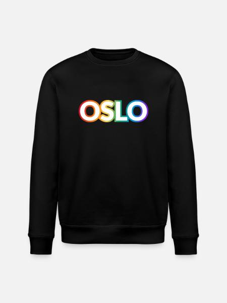 OSLO RAINBOW HAPPY PRIDE - Stanley/Stella ROLLER Unisex Organic Sweatshirt - black