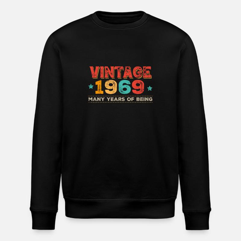 Millésime 1969 - Sweat bio ROLLER Stanley/Stella Unisexe - noir