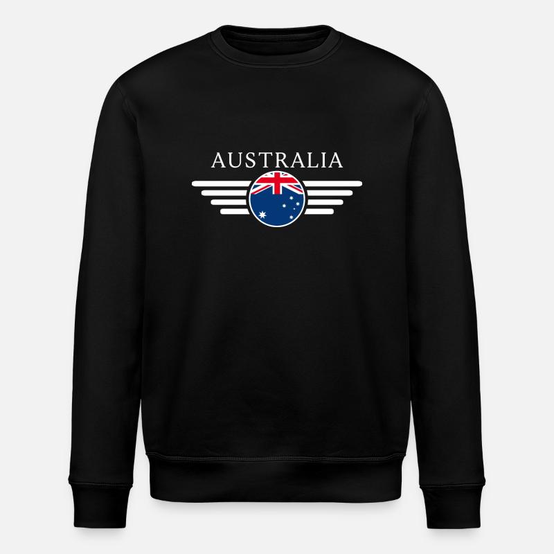 Australia Style Design T-Shirt - Stanley/Stella ROLLER Unisex Organic Sweatshirt - black