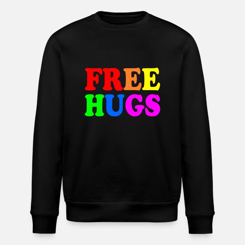 Free hugs - Stanley/Stella Unisex Bio-Sweatshirt ROLLER - Schwarz