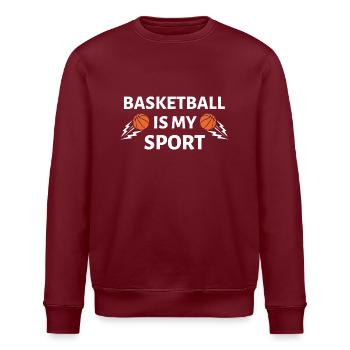 Basketball - Stanley/Stella Unisex Bio-Sweatshirt ROLLER - Burgunderrot - Vorne - Nik (191cm)