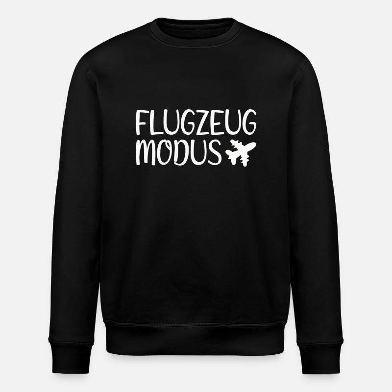 Flugzeugmodus - Stanley/Stella Unisex Bio-Sweatshirt ROLLER - Schwarz