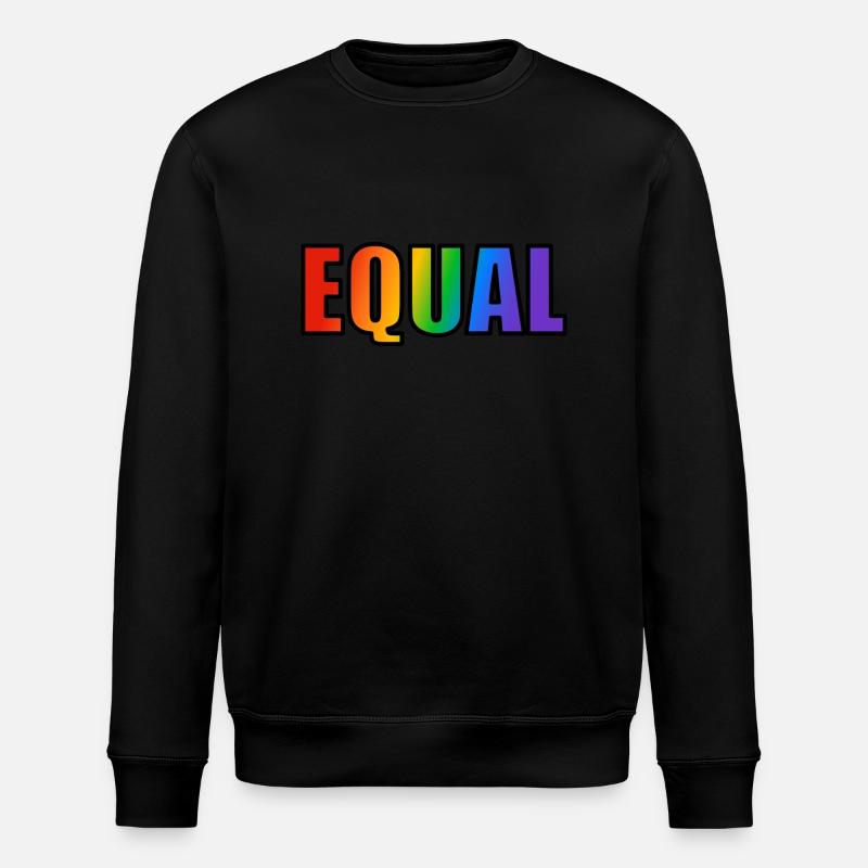Equal LGBTQ Rainbow - Stanley/Stella ROLLER Unisex Organic Sweatshirt - black
