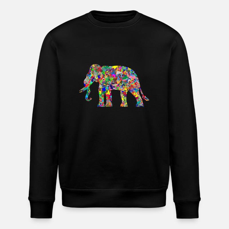 Elefant - Stanley/Stella Unisex Bio-Sweatshirt ROLLER - Schwarz