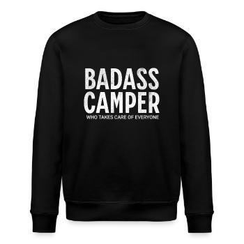 campeur dur a cuire qui prend soin de tout le mond - Sweat bio ROLLER Stanley/Stella Unisexe - noir - Devant - Nik (191cm)