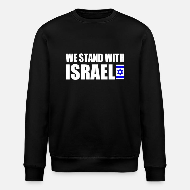 We stand with israel - Stanley/Stella ROLLER Unisex Organic Sweatshirt - black