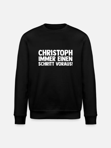 First name Chris Christoph - Stanley/Stella ROLLER Unisex Organic Sweatshirt - black